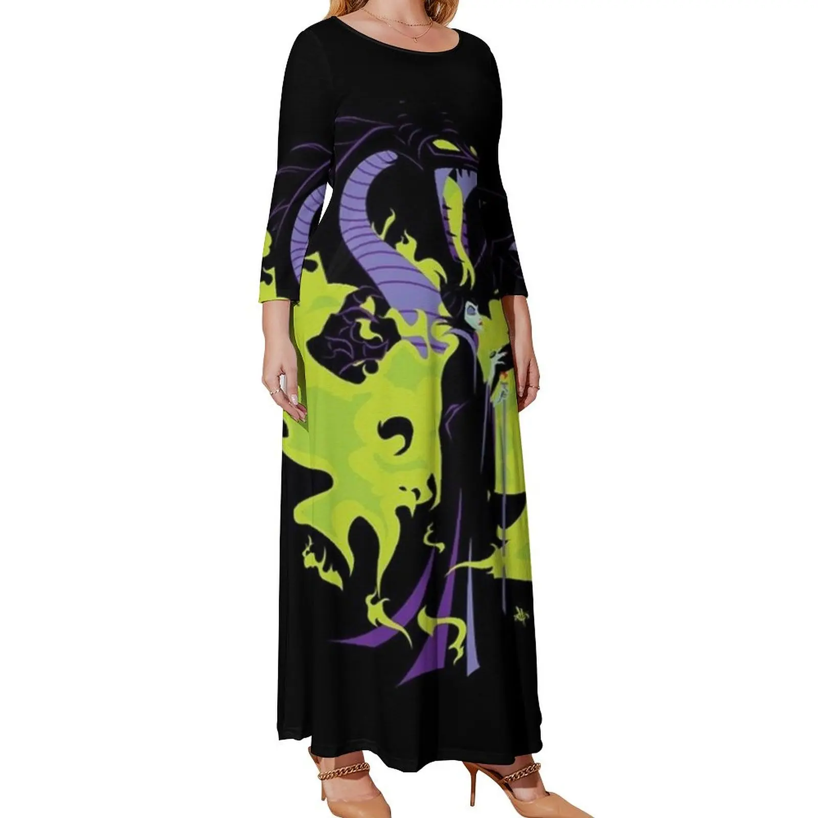 

Evil Witch Long Sleeved Dress women evening dress women's clothing korea stylish beach dresses Women's summer long dress