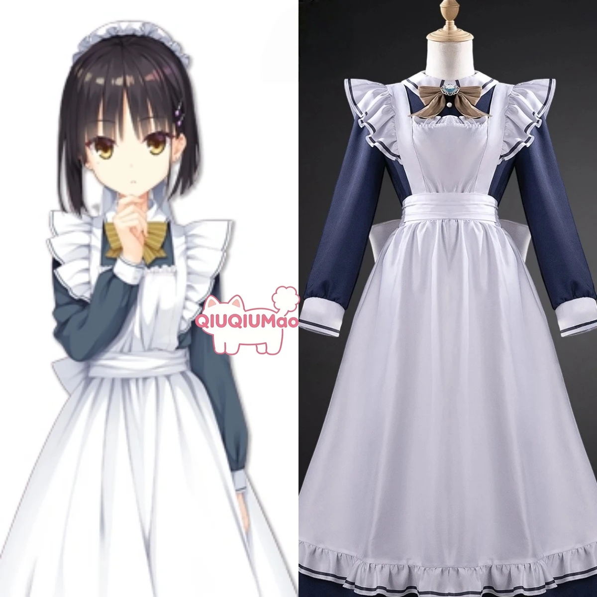 

Anime Shiki Natsume Cosplay Costume Popular Role Playing Classic Maid Uniform Cute Dress Women Adult Comic Con Halloween Party