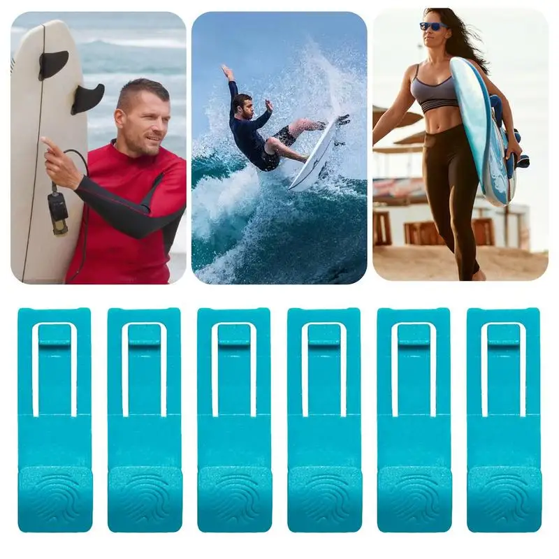 Board Fin Clip Vervanging Surfboard Fin Base Pin 6 Stuks Tandwielvin Beugel Afneembare Gesp Paddle Board Clip Staart Clip Voor