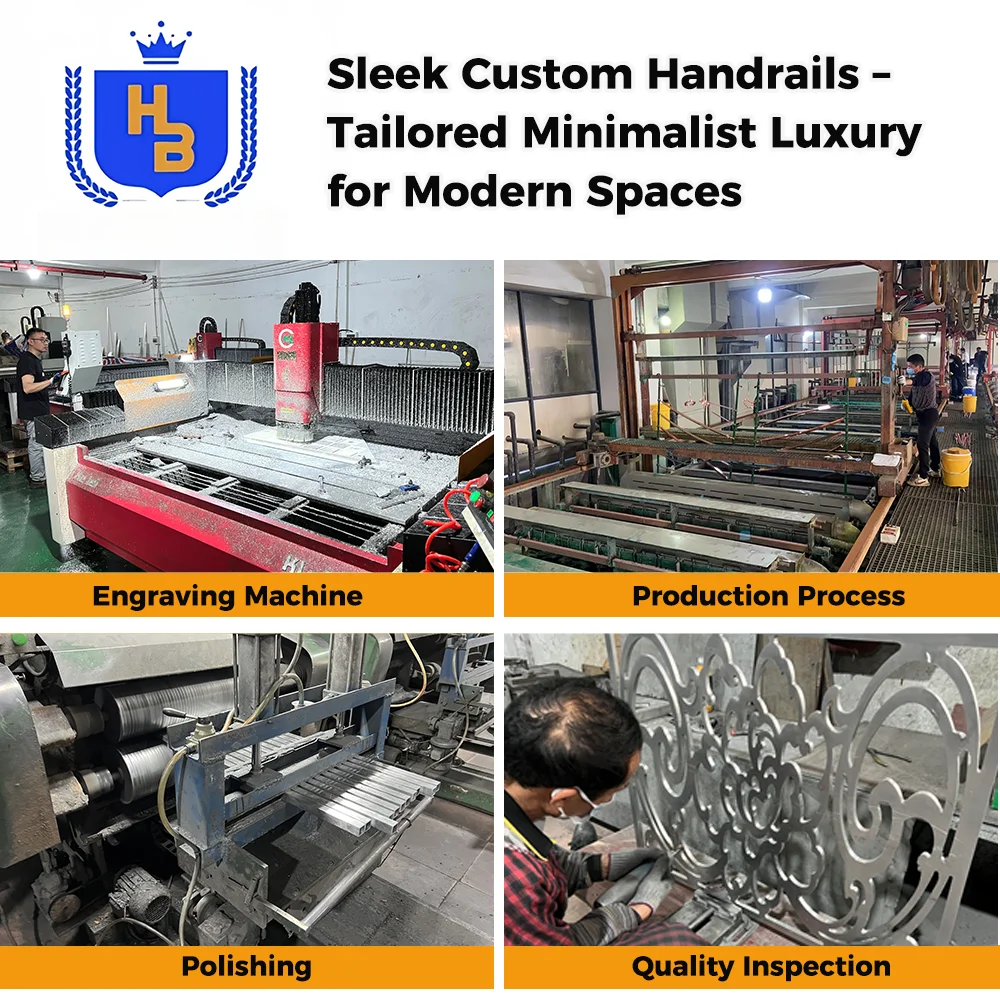 مصنع التخصيص بالجملة شرفة درابزين الدرج الألومنيوم الفاخرة الدرابزين درابزين آمن مخصص درابزين الدرج #6