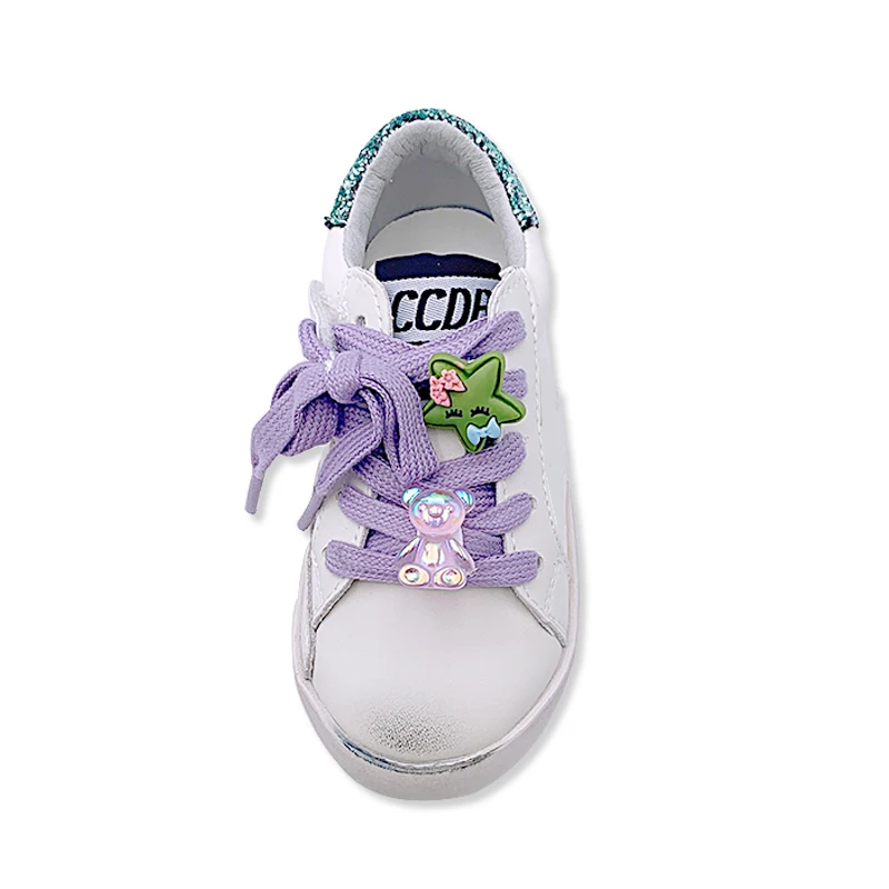 Kids Sneakers 2024 Girls Spring Fashion Shiny Running Sport Shoes Children Non-slip Trainers Student CCDB Casual Sneakers
