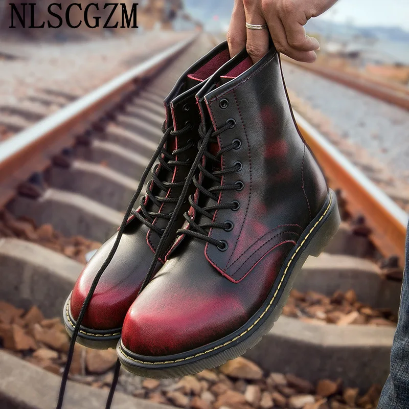 Snow Boots Ankle Boots for Men Male Leather Casual Shoes Winter Boots Men Black Shoes Luxury Designer Shoes Zapatos De Hombre