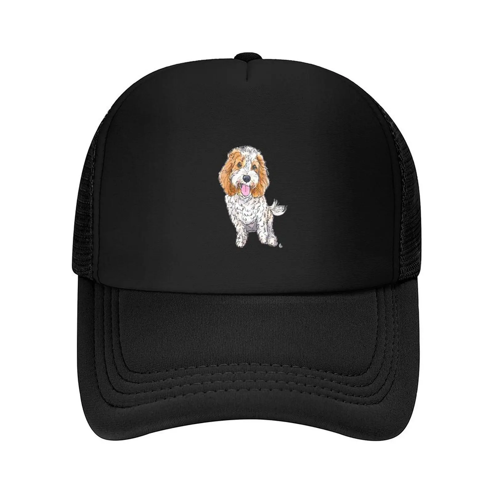 

Tan and White Cavapoo Baseball Cap Sun Hat For Children Ball Cap cute Funny hats Hats For Men Women's