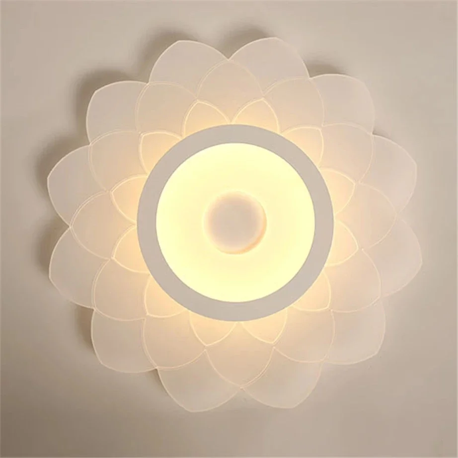 Imagem -06 - Flower Shaped Led Teto Lâmpada Controle Remoto Sala de Jantar Sala de Estar Quarto Decoração Casa Iluminação Ultra-fina Novo 2024