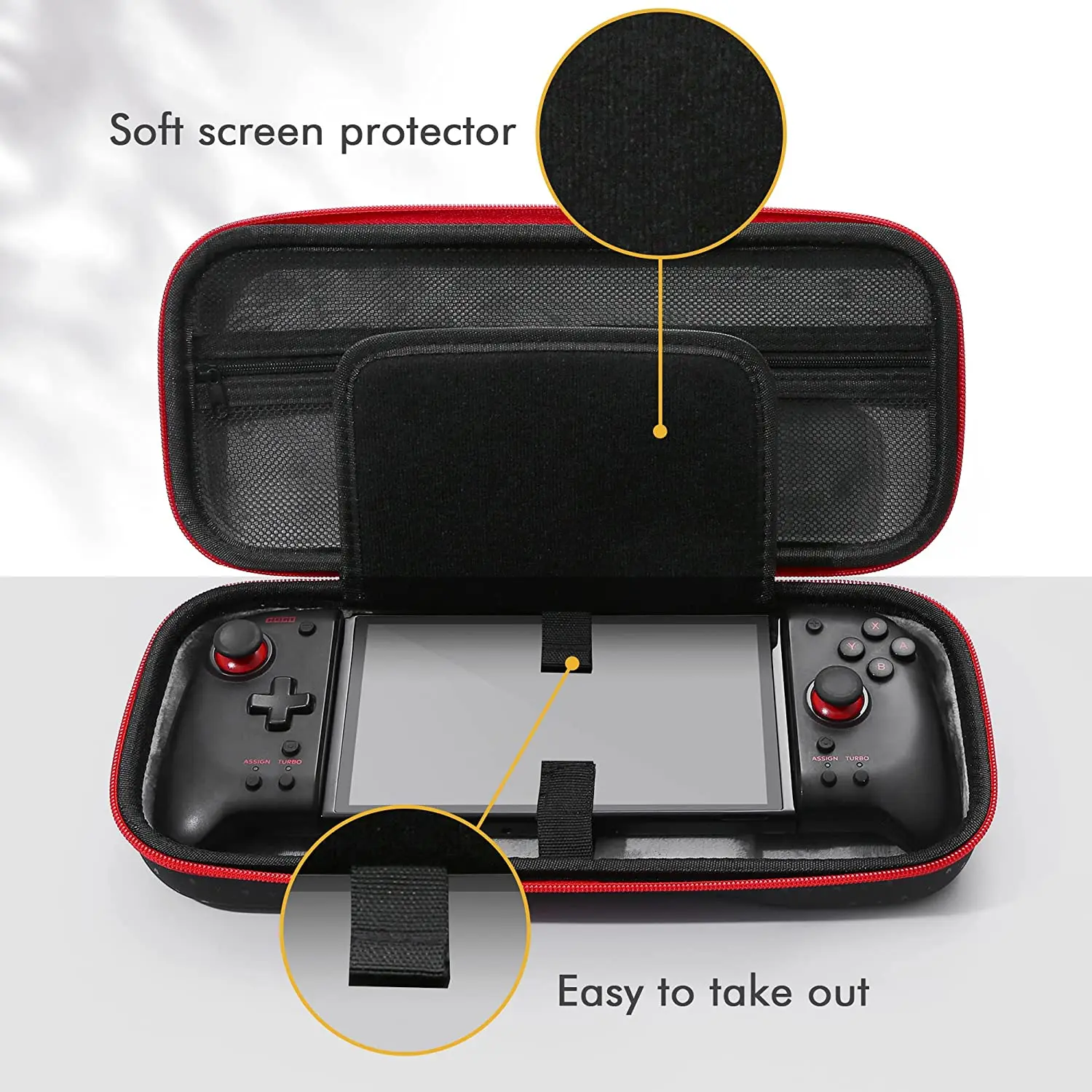 Carrying Case for Hori Split Pad Pro Portable Hard Shell Carrying Case for Switch Hori Split Pad Pro & Binbok Joy Pad C