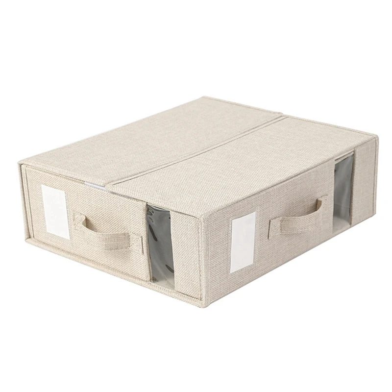 ABBN-Bed Sheet Storage Box Clothing Sheet Organizer Wardrobe Blanket Quilt Cover Storage Box