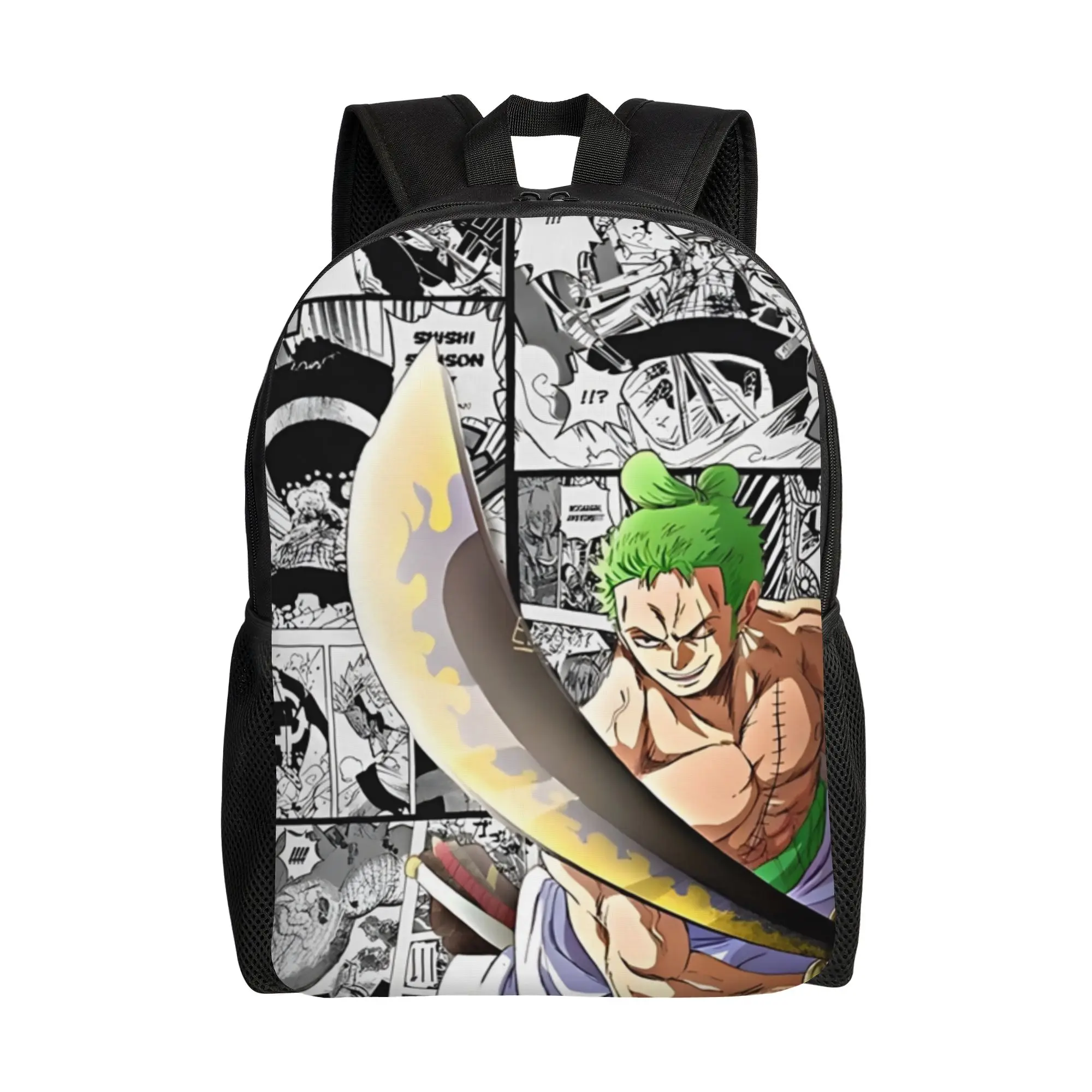 

Back to school season King Backpack Roronoa Zoro Students Personalised Backpack