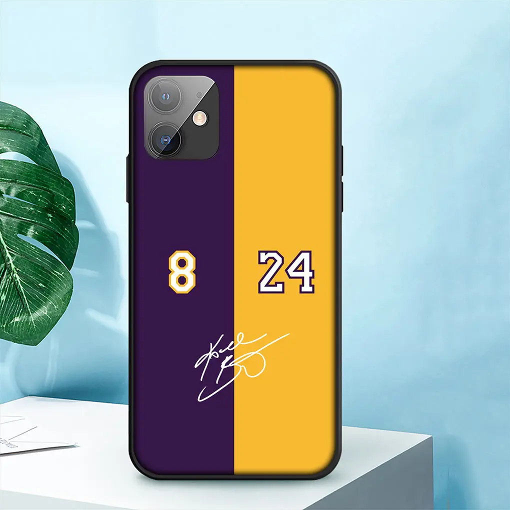 K-Kobe Basketball Star No 24 8 No24 Cover Phone Case for Apple iPhone 16 15 14 13 12 11 Pro Max 6 6S Plus + SE 14+ 16+ Casing