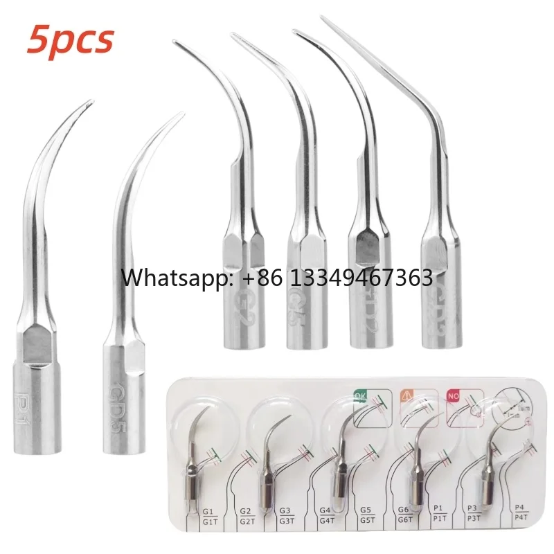 5PCS Medical Dental Scaler Tips Fit E*S for Scaler Handpiece