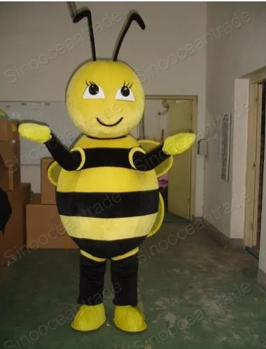 New Adult Hot Sale Bee Honeybee Bumblebee Mascot Costume Christmas Fancy Dress Halloween Mascot Costume Free Ship