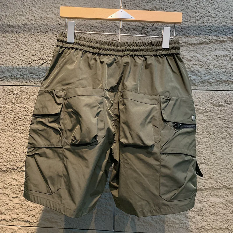 HKSH 2026 Summer New Men Tide Punk High Street Quick-Dry Cool Deconstructed Shorts Pockets Workwear Luxury Trendy Capris HK24211