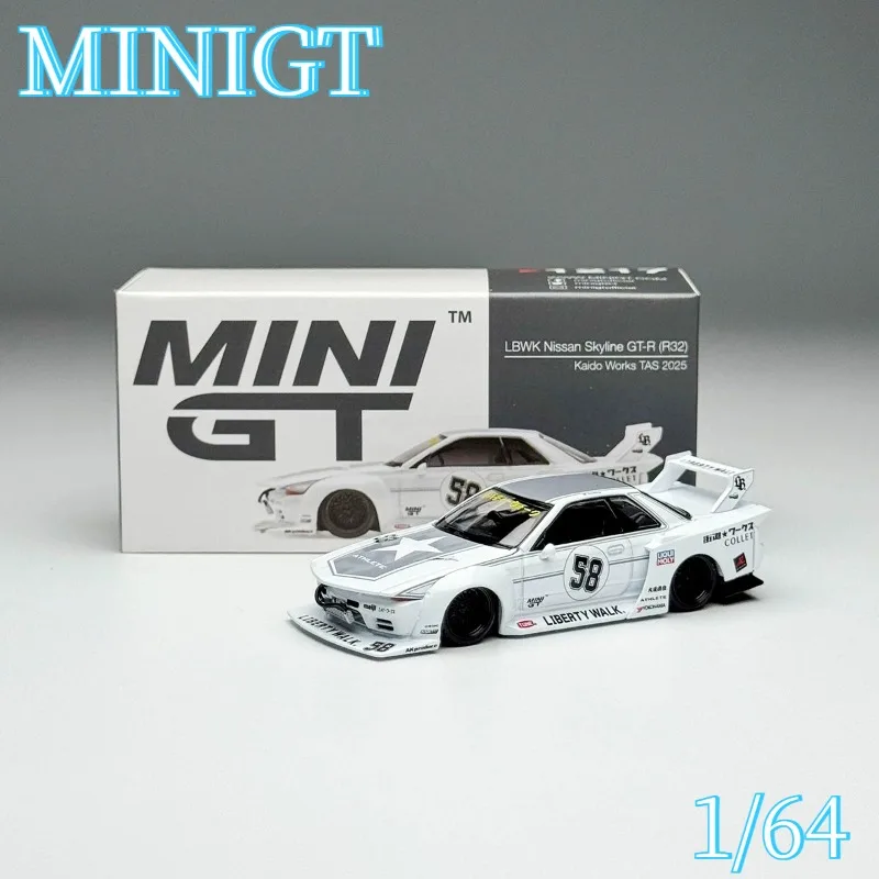 MINIGT 1:64 Alloy Nissan GTR32 Kaido Works TAS 2025 Simulation Car Model - Collection - Adult Statue