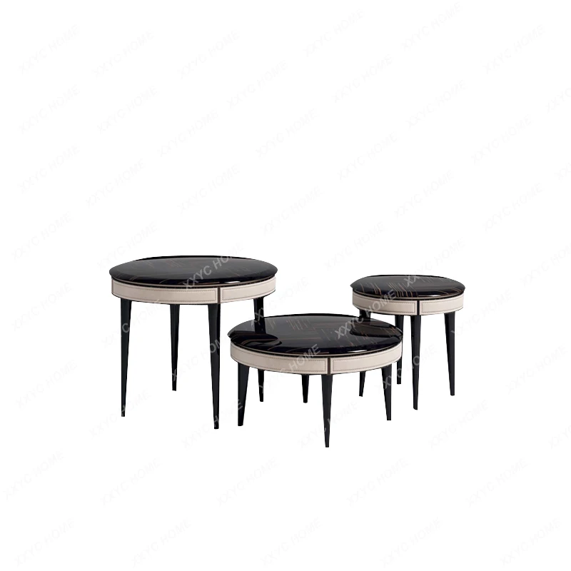 

Side Table Corner Table Ebony Solid Wood Finish Small Coffee Table round Corner Cabinet