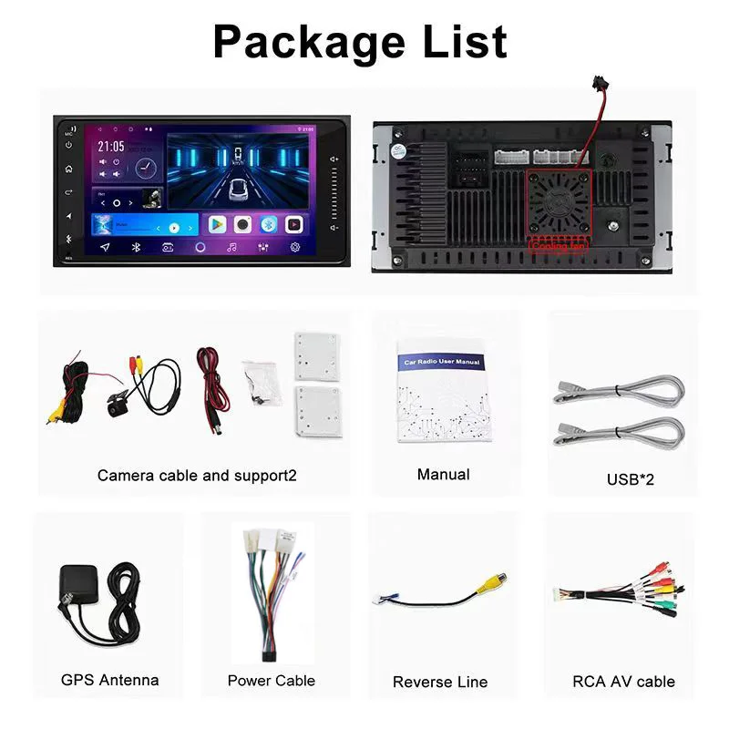 7'' Apple CarPlay Android Auto Head Unit FM GPS Navigatie BT Draadloos Wifi Autoradio voor Urban Cruiser 2008-2014
