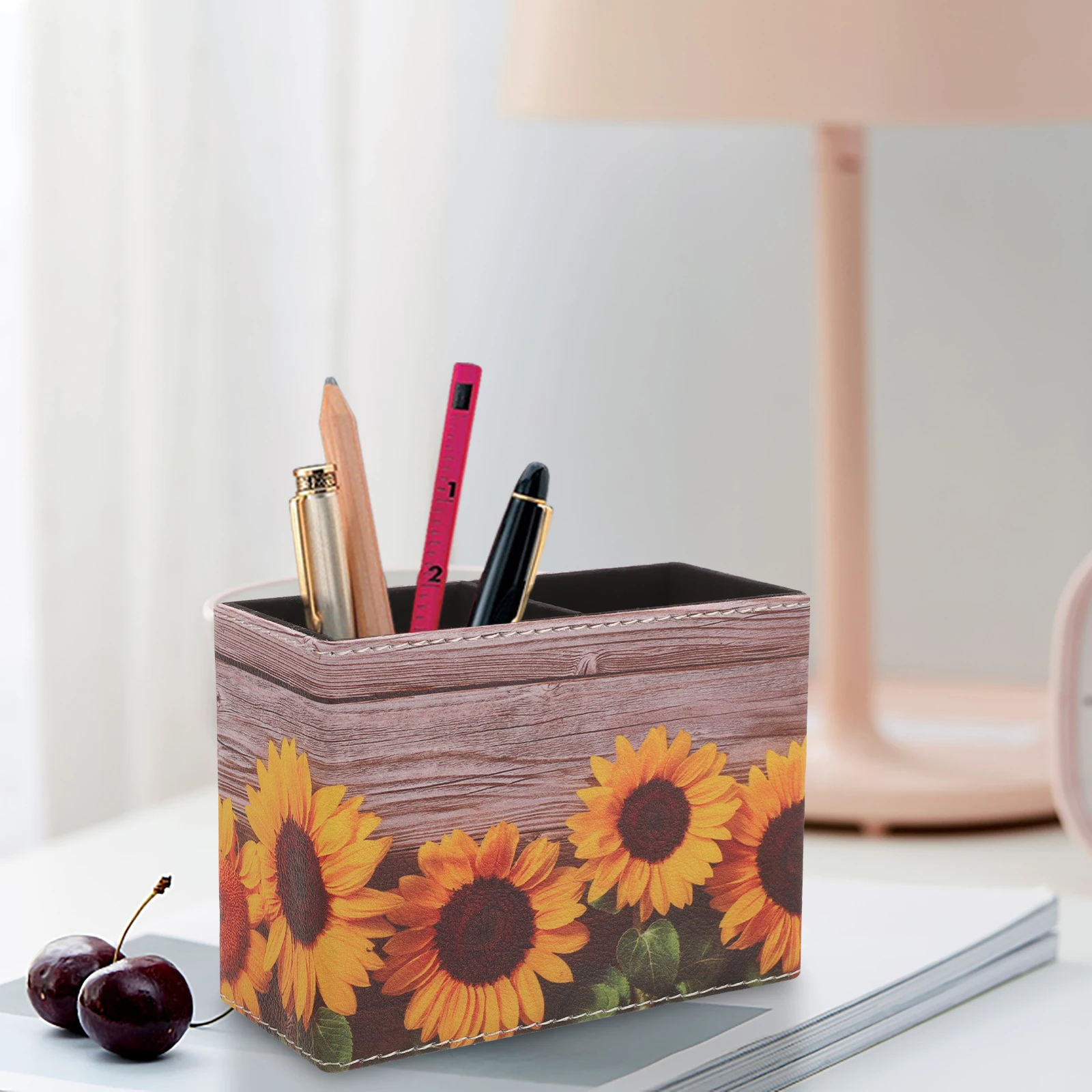 

Multifunctional Desktop Storage Box Large Capacity Pen Pencil Metal Stationery Organizer Bathroom Makeup Holder Office