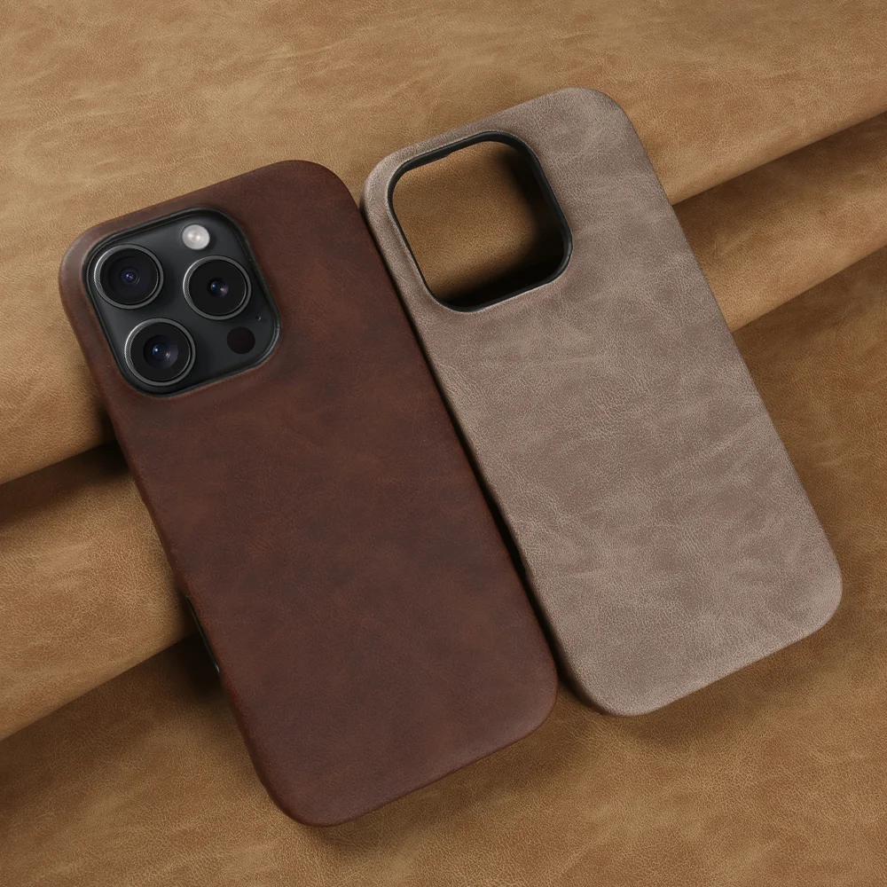Wysokiej jakości skórzane etui do iPhone 16, 17, 18 Pro Max, 16e, 17e, 13 Mini, 14, 15 Pro Max, Air – tylna obudowa na telefon, 17Pro, 18Pro Max, Coque. — zdjęcie produktu 3