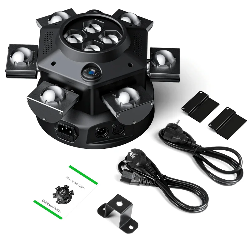 

Портативный налобный фонарь 6ArmLED, сценический светильникRGBWPartyDJSound-Activated LightingDMX 512Disco Music Bar, свадебный ночной клуб