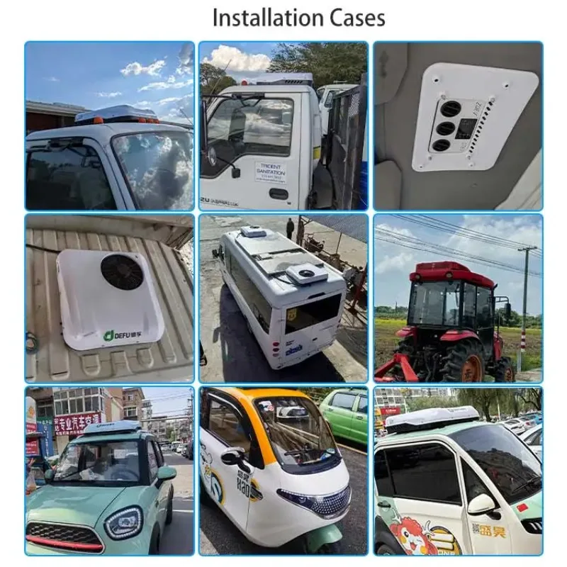 Automatic AC Rooftop Assembly 12v Dc 24v Parking Air Conditioner Cooler For Van Truck