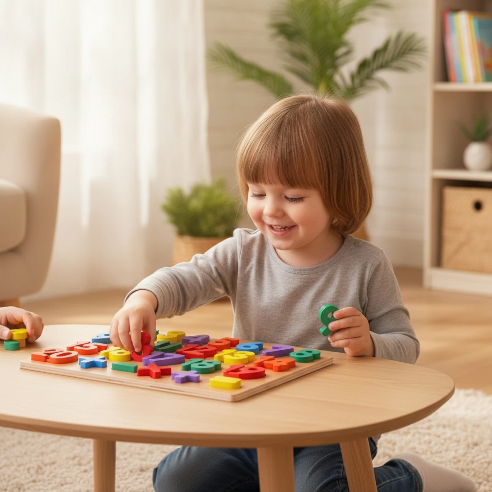 

Wooden Board with Removable Pieces Sturdy Wooden Puzzle Toy Compact for Toddlers, Home Learning, Preschool