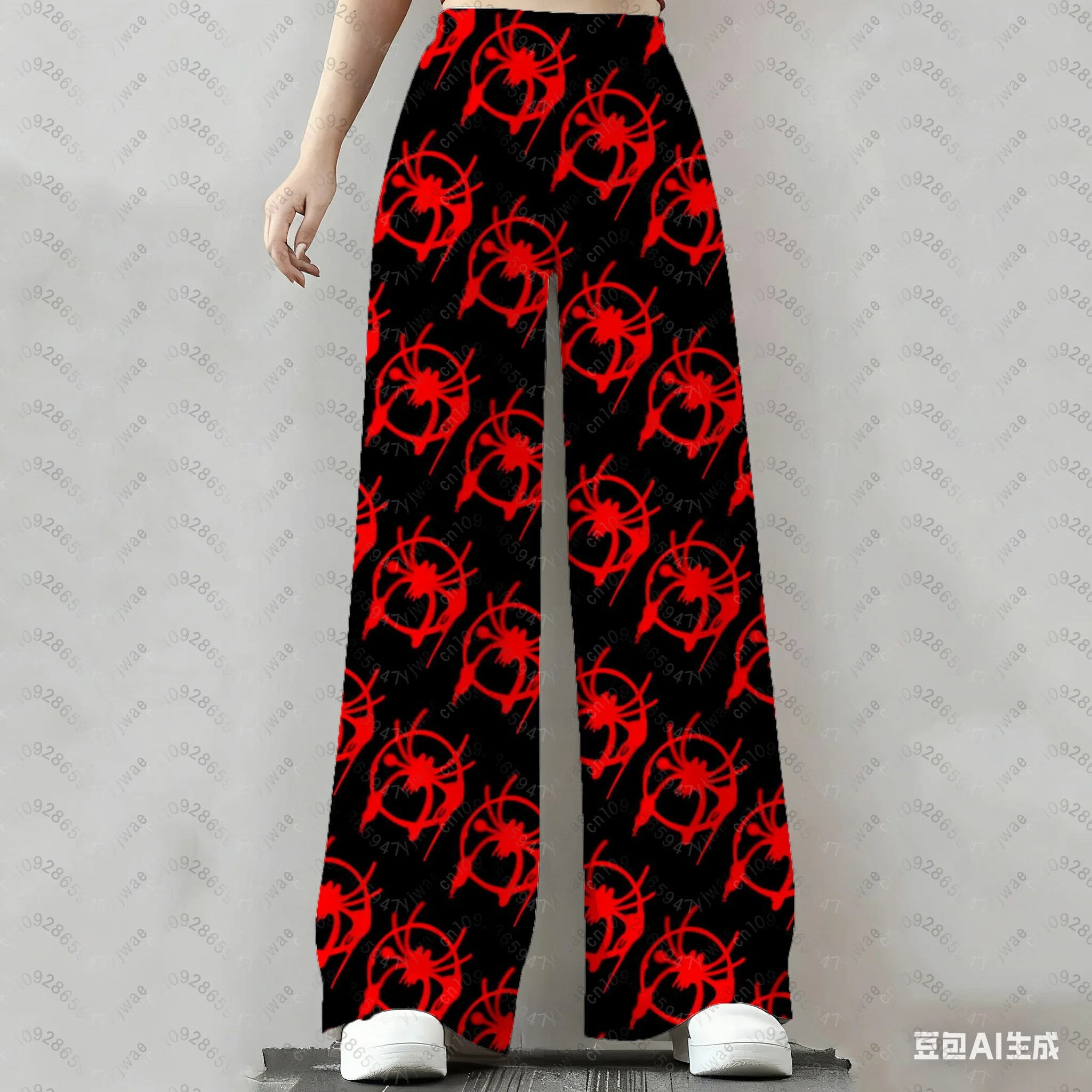 Pantalones largos con estampado 3D para mujer y niña, pantalones informales para jóvenes, pantalones de pijama, pijamas de Spider-Man con dibujos animados para Otoño e Invierno