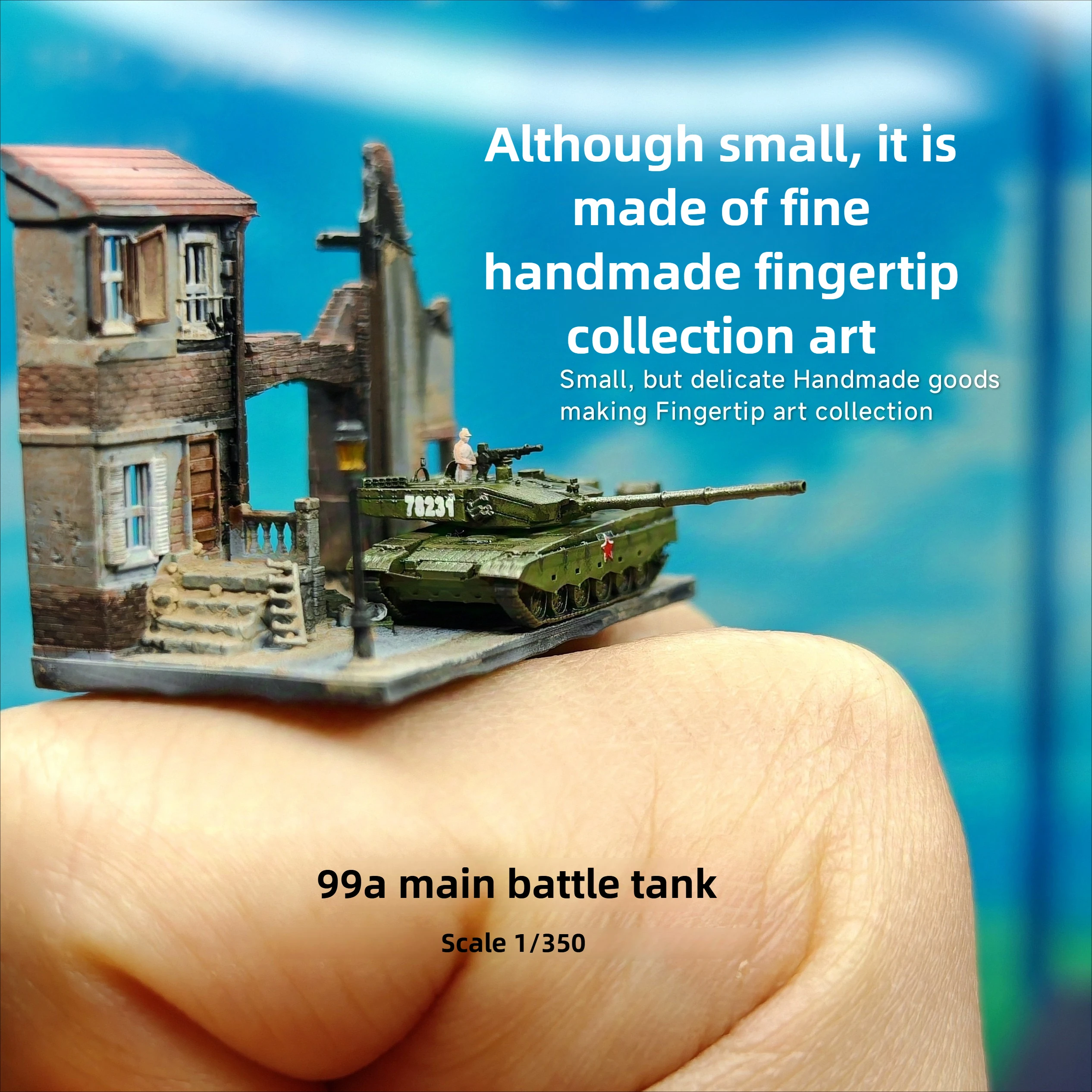 Diorama 1/350/144 Miniaturowy model zniszczonego budynku z czasów wojny Ruiny miejskie Antyczny zestaw do kolorowania Scena Piasek Akcesoria stołowe