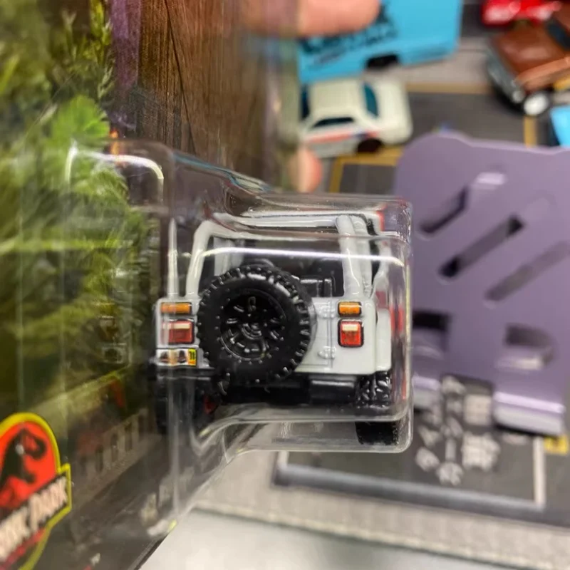 Hot Wheels Premium 2025 Cultura Pop Hotwheels 2025 1/64 Modelo de Carro Crianças Brinquedos Jurassic Park Jeep Wrangler Sahara Menino Crianças Brinquedos