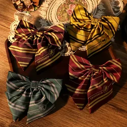 Harries Potters School of Witchcraft and Wizardry Bow Striped Receive Bow Tie Hogwarts Gryffindor Clothes Decoration Kids Gifts