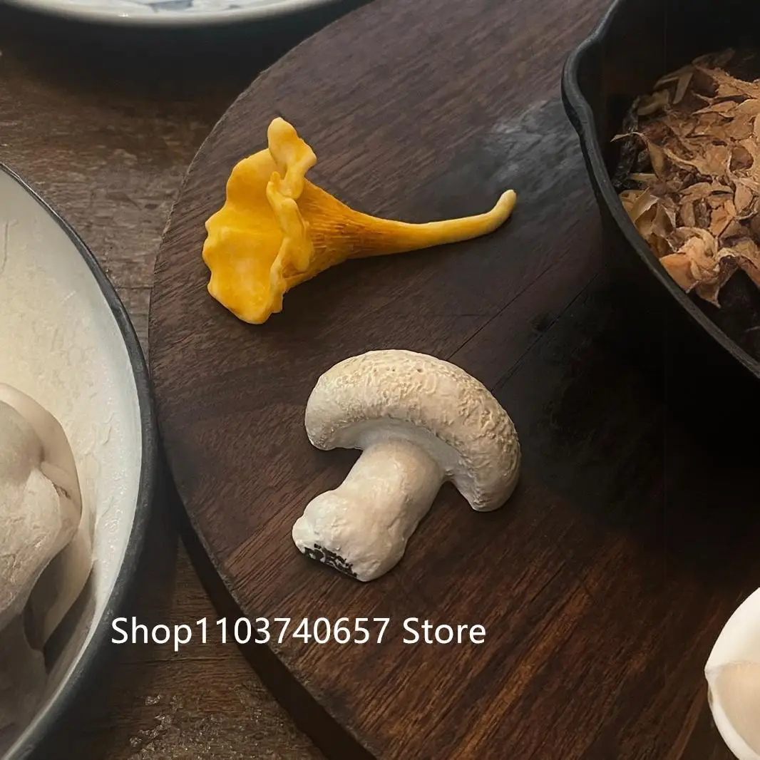 6pcs French Mushroom Chopstick Cutlery Holder Colorful Resin Knife Fork Spoon Coaster Holder Mushroom Umbrella Vintage  Ornament
