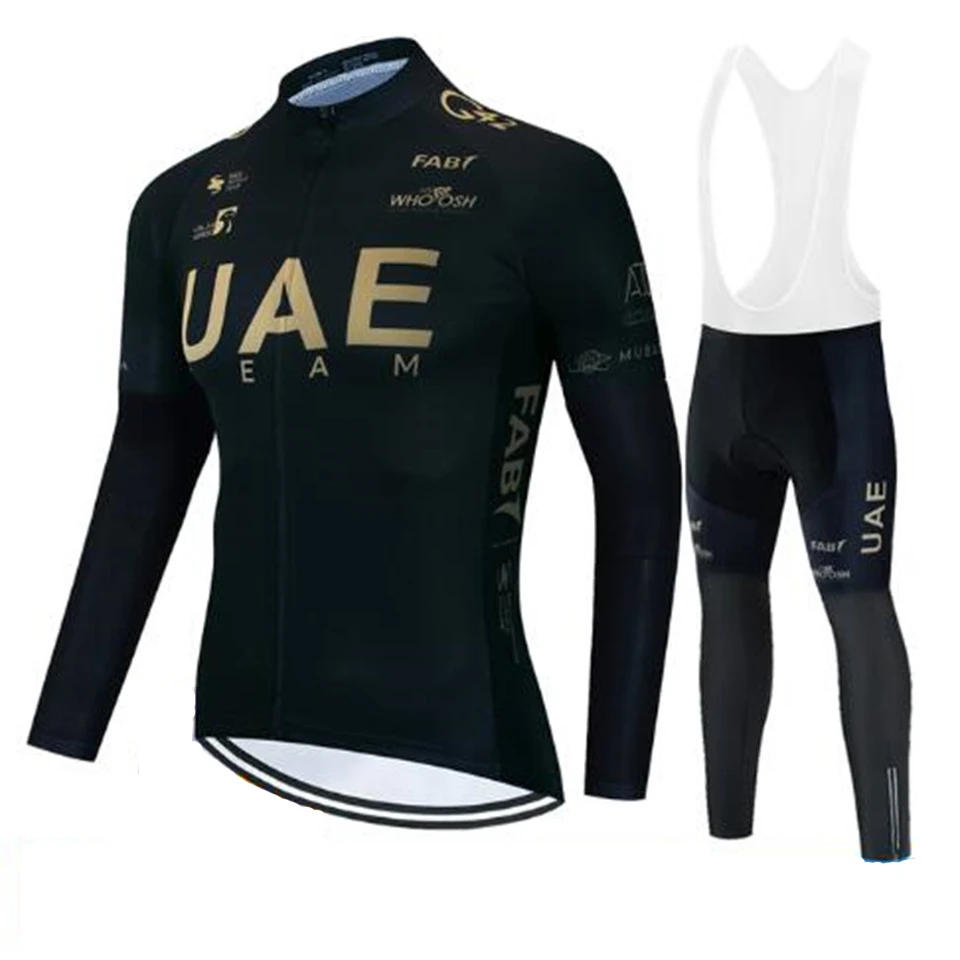 Uae Team Autumn Cycling Jersey Set Bicycle Sportwear MTB Maillot Ropa Ciclismo Road Bike Uniform Long Sleeve Bicicleta Clothing