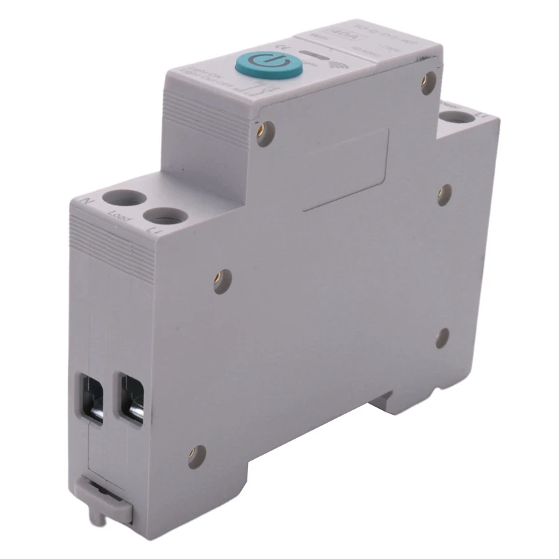 2X 40A Tuya Single Phase Din Rail WIFI Smart Energy Meter Timer Power Consumption Monitor Kwh Wattmeter, No Metering