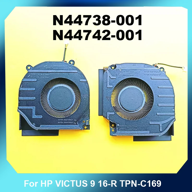 CPU GPU Cooling Fan N44738-001 N44742-001 DC12V 4Pin For HP VICTUS 9 16-R TPN-C169 Gaming Laptop Replacement