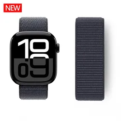 Nylon band For Apple Watch Straps 44mm 45mm 40mm 46mm 49mm 41mm 42mm Bracelet Correa iWatch Series 5 6 Se3 7 8 9 10 11 ultra 3 2
