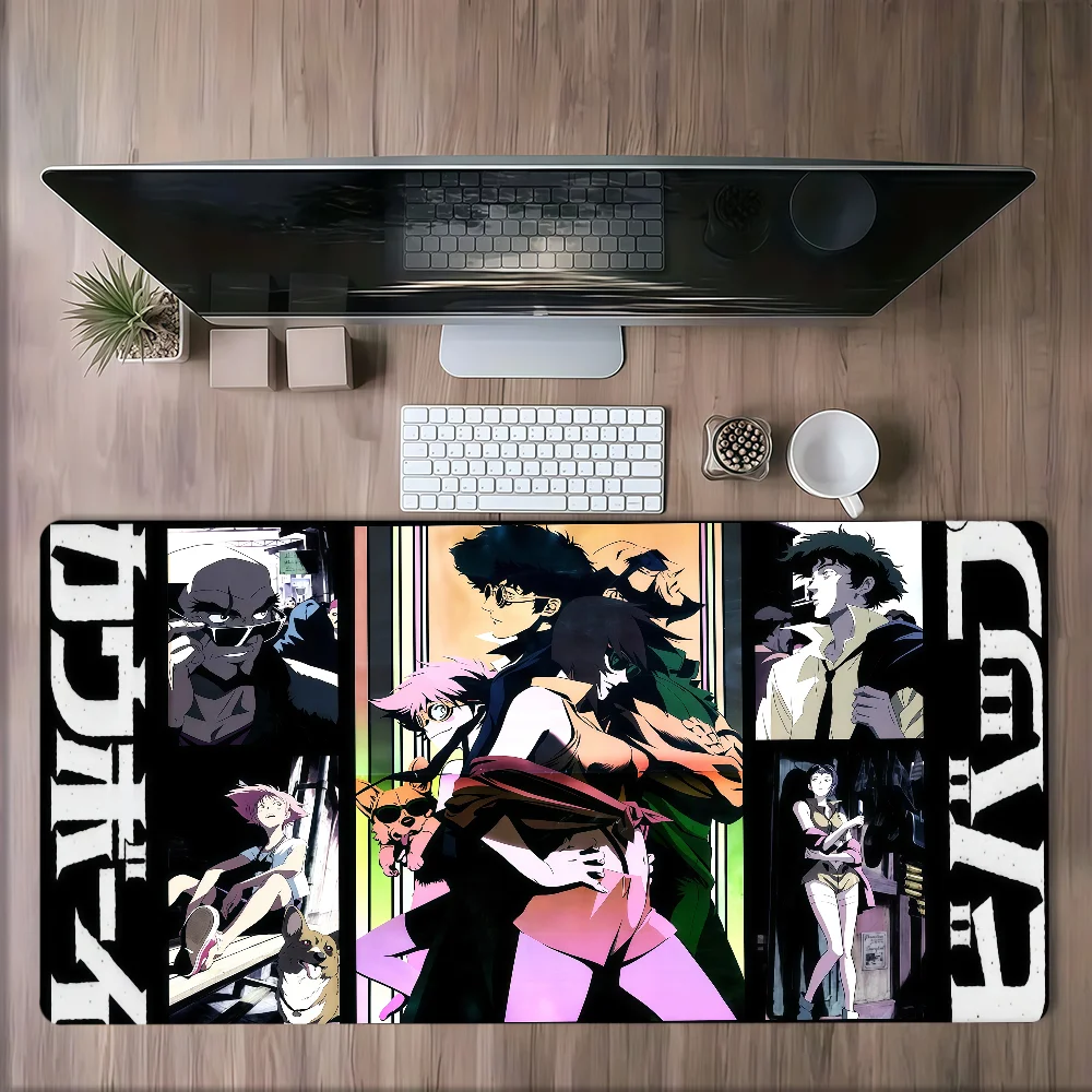 Anime Cowboy Bebop Fashion Mouse Pad Large Non-slip Lockedge Desktop Computer Desk Mat Keyboard MousePad Office Gamer Student