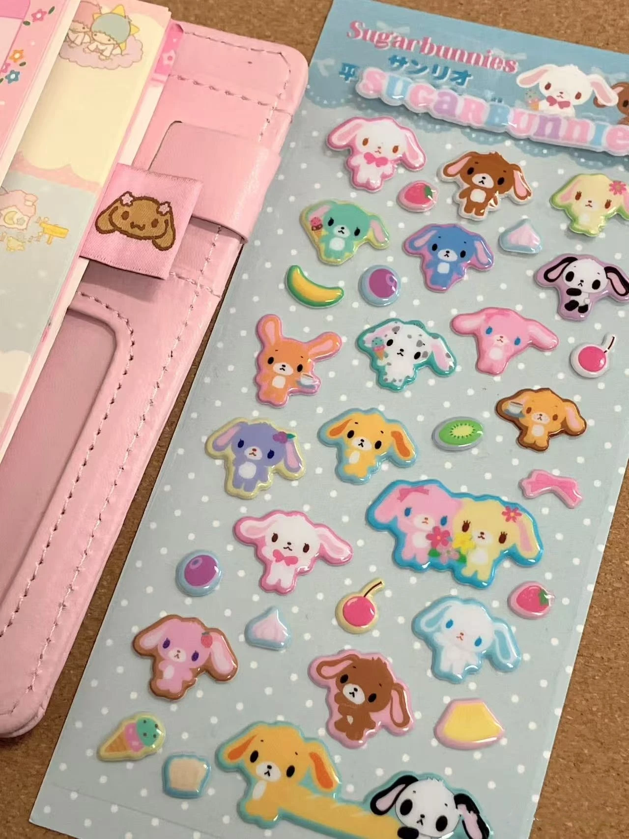 New Sanrio Sugarbunnies 3D transparent Stickers Toy Girl's Diary Decorative Stickers Diy Phone Case Camera Decoration Toys view 2