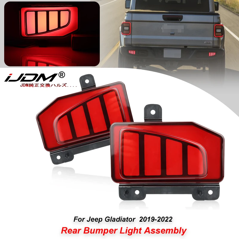 

Светодиодный задний противотуманный фонарь для Jeep Gladiator 2019-2022, стоп-сигнал, отражатель, указатели поворота