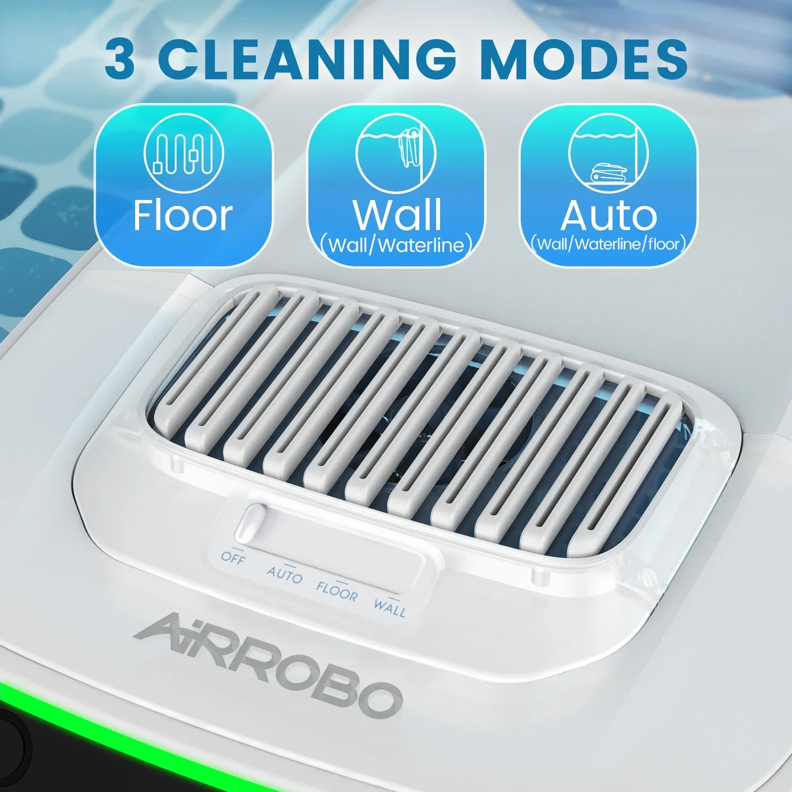 AIRROBO PC10 150LPM Cordless Robotic Pool Cleaner 120m Pool Floor Wall Cleaning Swimming Water Automatic Robot Vacuum Cleaner