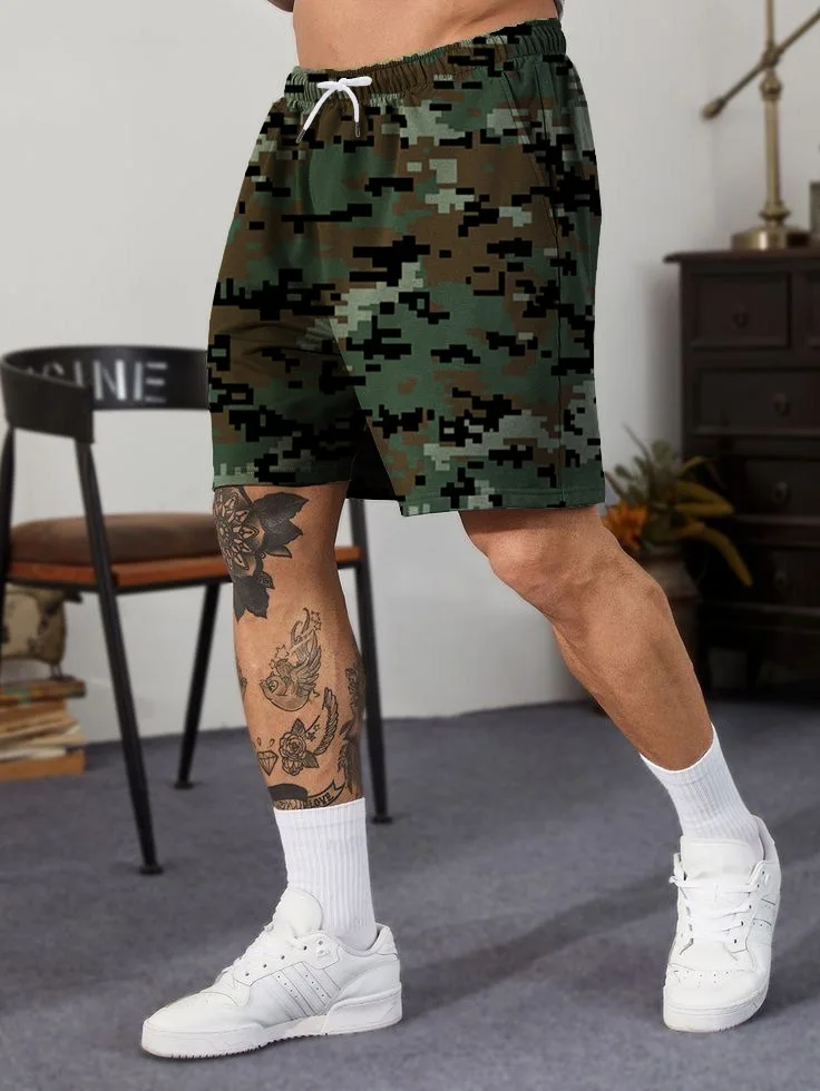Fashion Camouflage Military Training Shorts Breathable Comfortable Outdoor Sports Casual Running Quick-drying Adult Shorts Moto