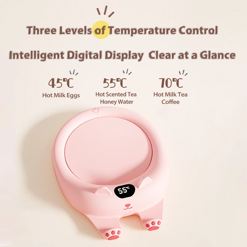 Vissko Elektrische Mok Mat Constante Temperatuur Intelligente Warme Achtbaan Snelle Verwarming Mok Verwarmer Warmer Kantoor Low Power Home Cadeau