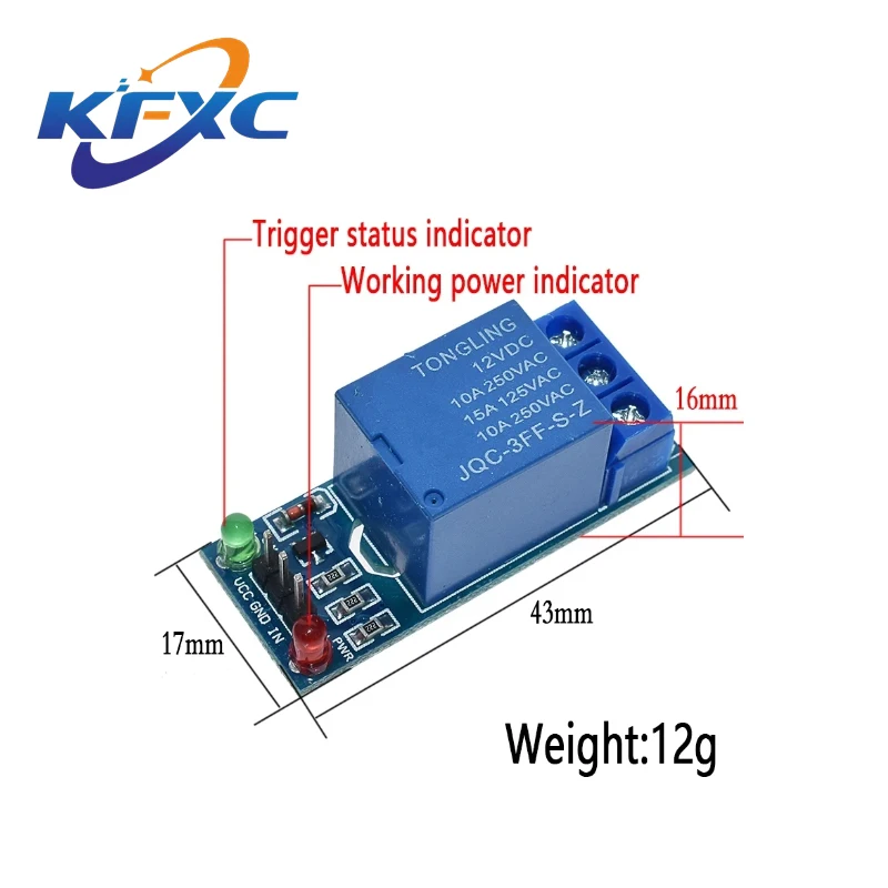 5V 12V low level trigger 1 Channel Relay Module interface Board Shield For PIC AVR DSP ARM MCU Arduino