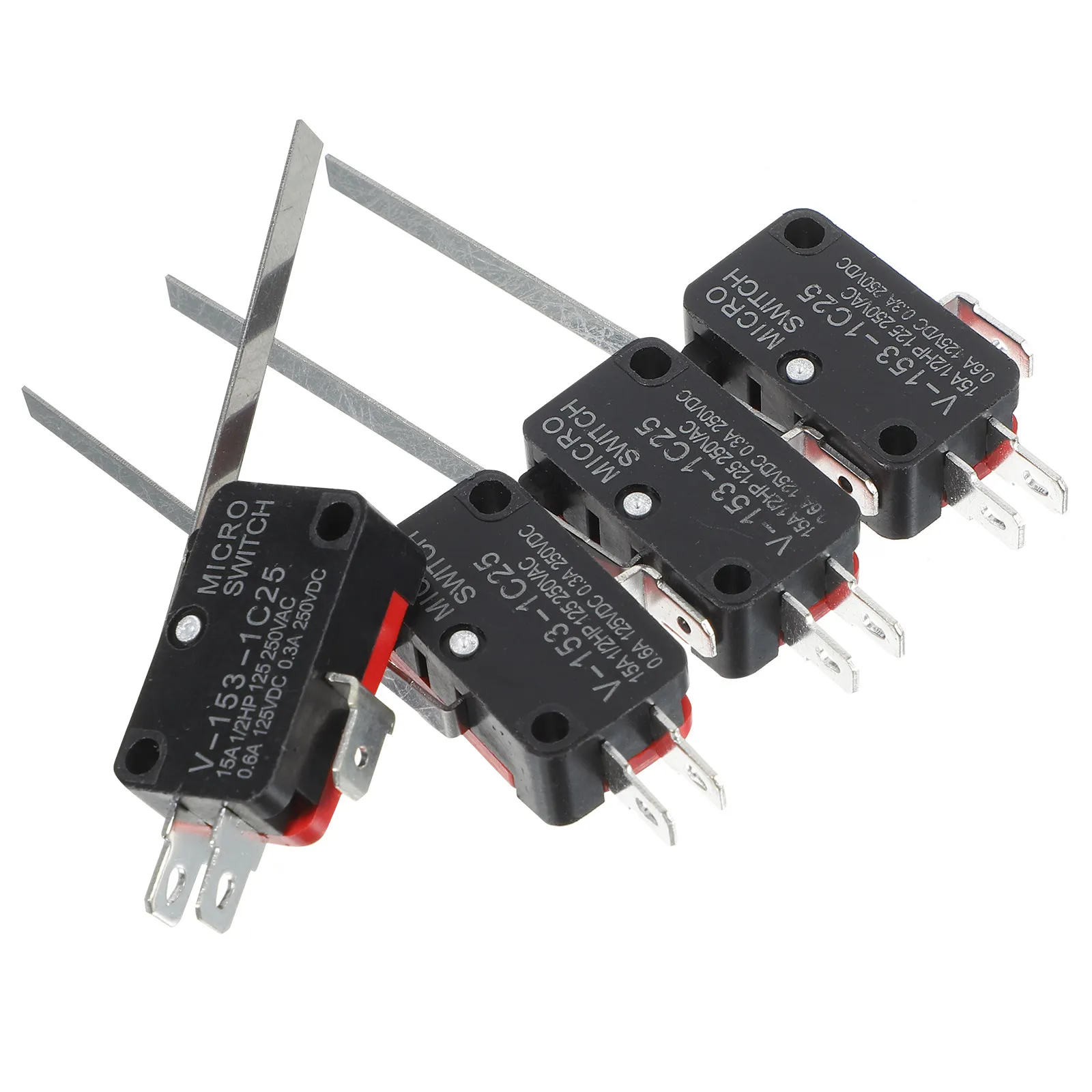 4Pcs Micro Switch Long Hinge Lever Waterproof Momentary Push Button Excellent Touch Home Appliances Audio Communication