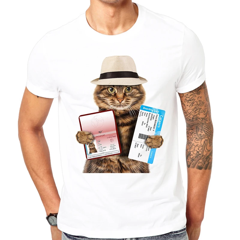 2022 أحدث تصميم مضحك طباعة سيئة القط تيشيرت صيفي كول الرجال الربيع الصيف قميص العلامة التجارية قميص الموضة بلايز باردة #6