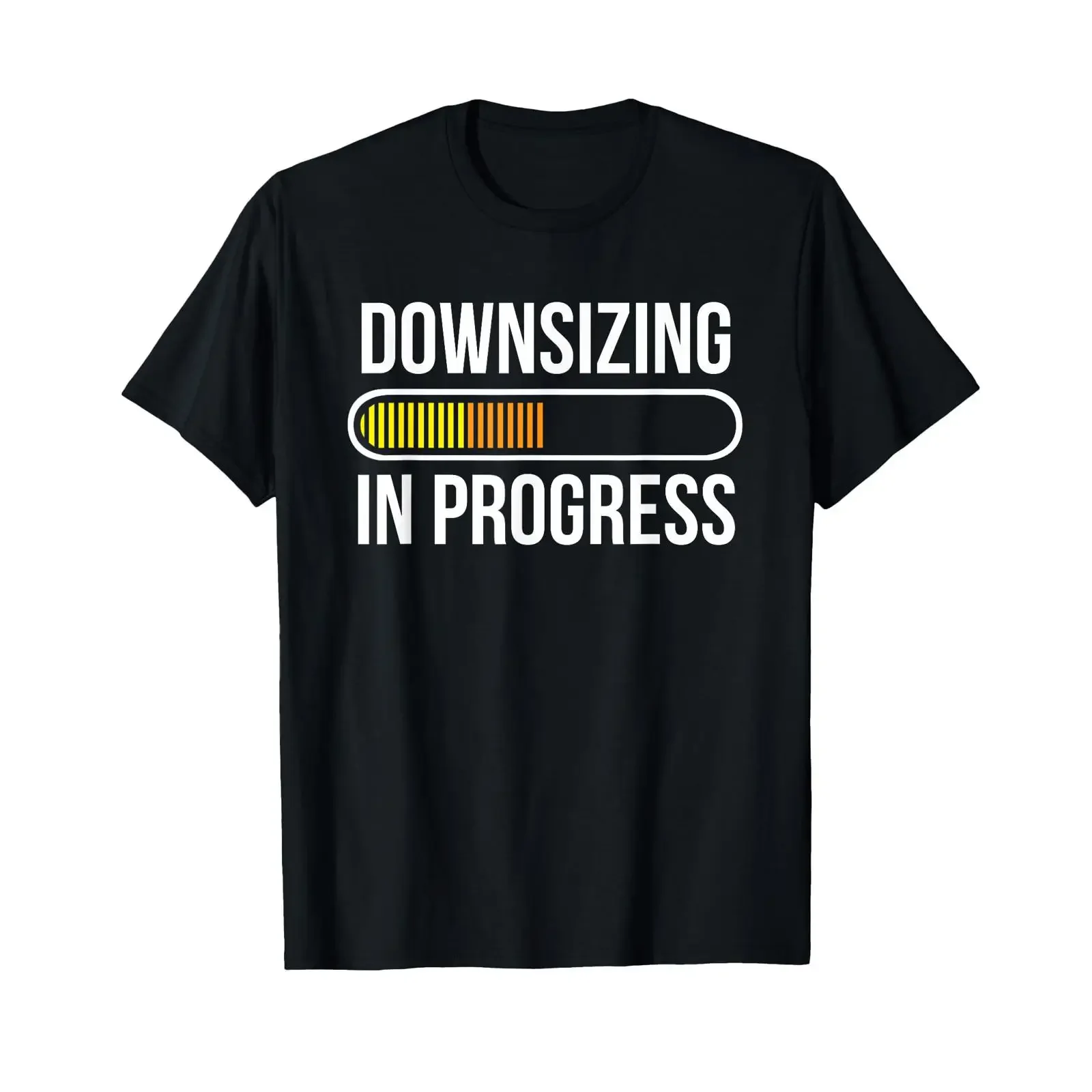 T-shirt de sport drôle "Downsizing In Progress" vintage délavé, streetwear homme, confortable, coupe légèrement ample pour un usage quotidien