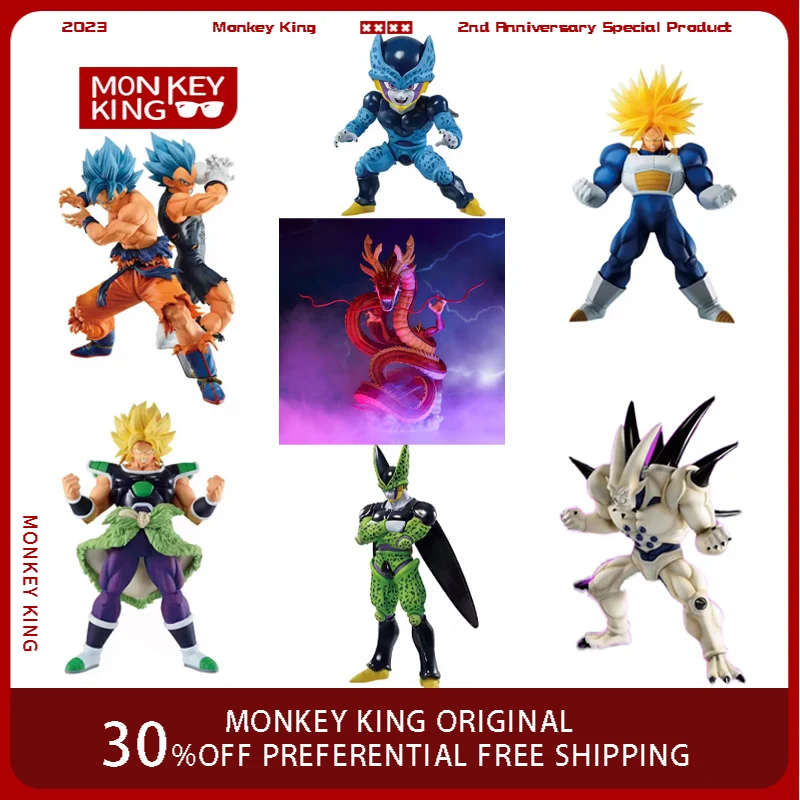 

In Stock Original 10cm-30cm Vegeta Son Goku Cell Trunks Anime Model Desktop Ornament Decorations Children Toys Holiday Gifts