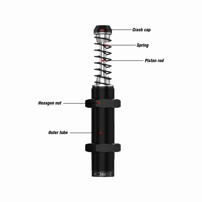 AC Series Oil buffer Pneumatic Hydraulic Shock Absorber Damper AC0806 AC1008 AC1210 AC1410 AC1412 AC1415 AC1416 AC1425 AC2575