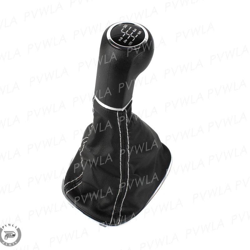6Speed Manual Gear Shift Knob Shifter Cover PU Leather Boot For Opel/Vauxhall Corsa D 2006 2007 2008 2009 2010 2011 2012-2014