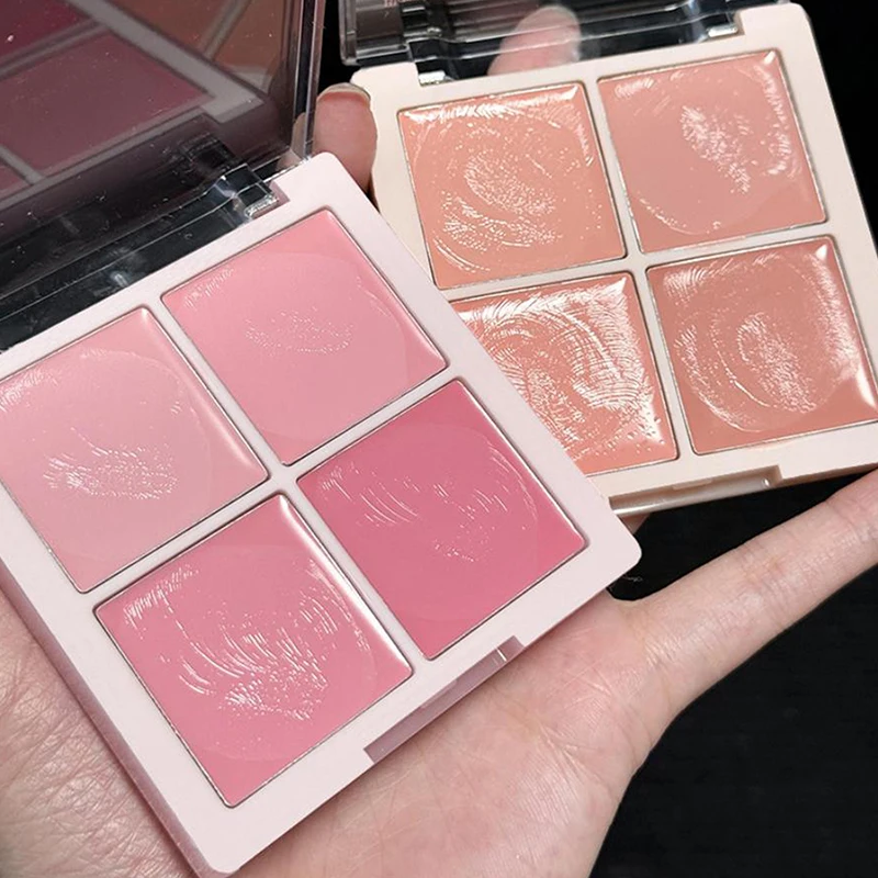 Berry Milk Blush Multi-purpose Cream Palette Natural Matte Lip Cheek Tint Face Blusher Rouge Shadow Brightening Expanding Color