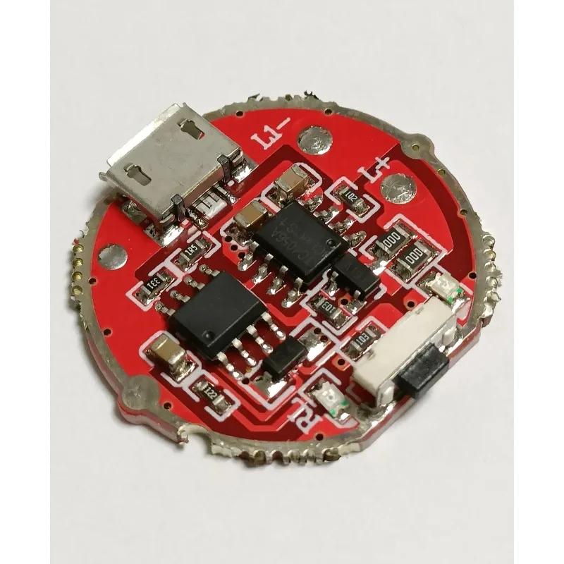 Side press strong light flashlight driver board switch circuit board USB Android interface circuit board accessories 10w watts