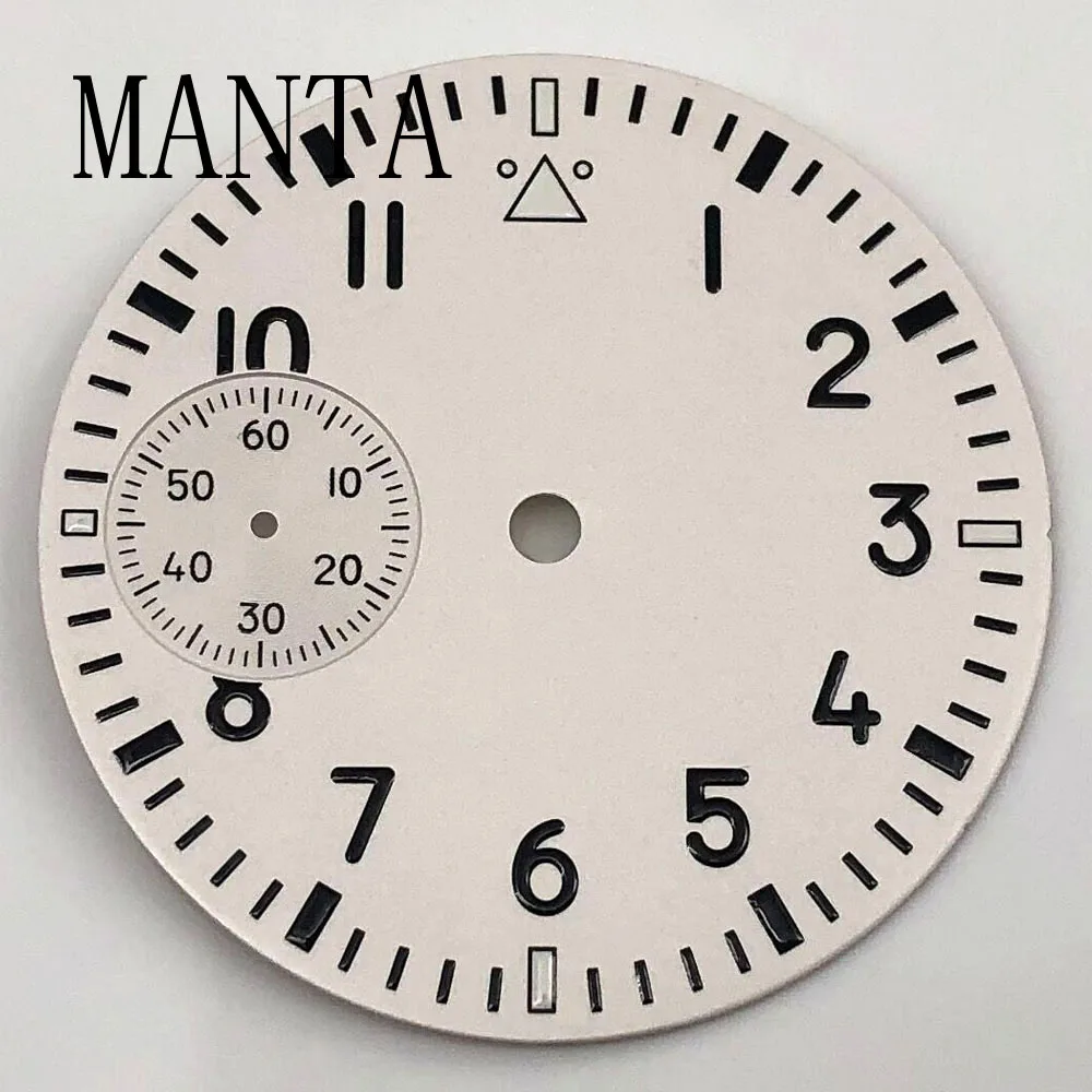 MANTA 37mm Sterile Black Blue Green White Dial Luminous Fit ETA6497 Seagull ST3600 Movement Watch Parts