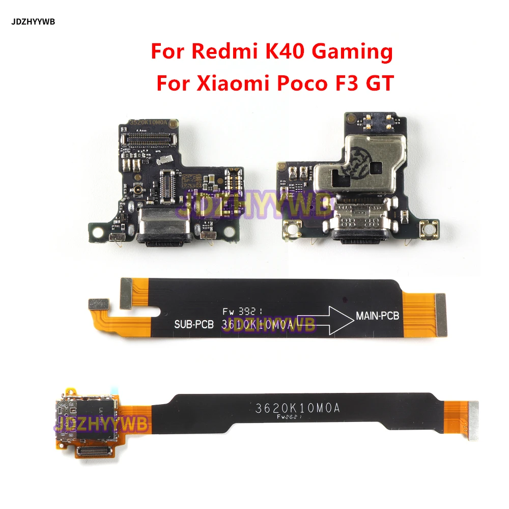 For Xiaomi Poco F3 GT For Redmi K40 Gaming USB Charging Port Connector Board Flex Cable With Microphone Main Board Motherboard