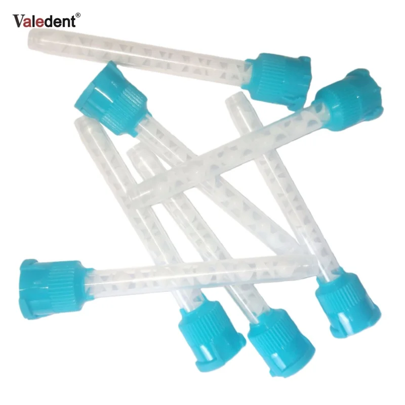 

50pcs Disposable Dental Impression Mixing Tips Dentistry Materials Silicone Rubber Conveying Mixing Head Film Nozzles Mixing Tip